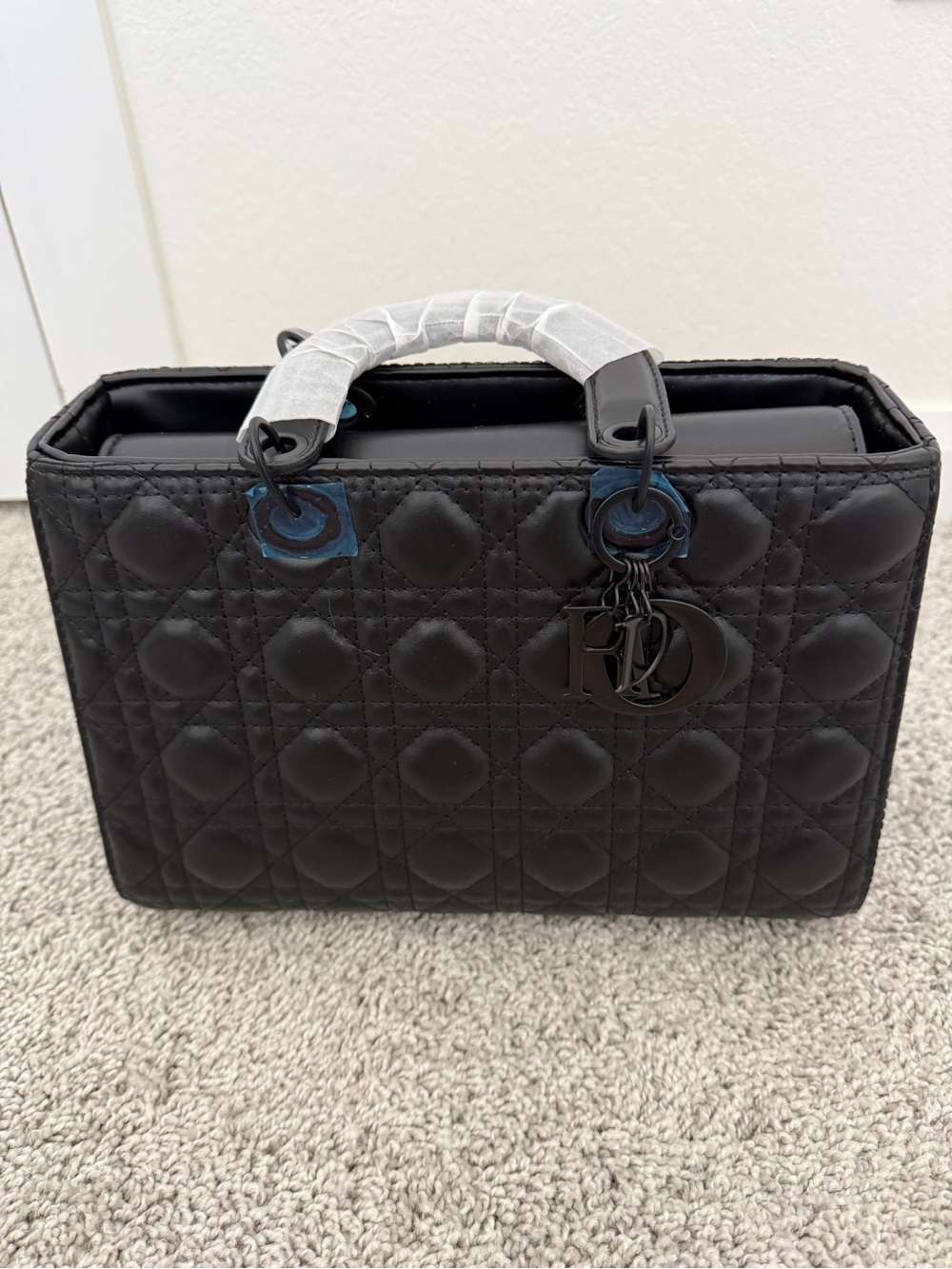 Inspired Lady D - Black Quilted Tote